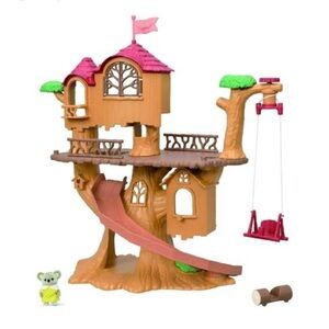 Calico Woodland Treehouse Playset with Pink Roof
